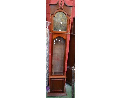 A reproduction longcase clock with Kieninger movement.