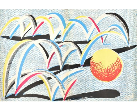 AFTER DAVID HOCKNEY; 'A Bounce for Bradford', a limited edition print reprinted from The Telegraph &amp; Argus, February/Marc