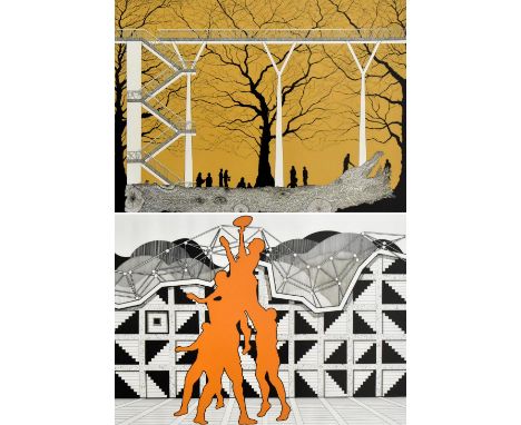 JULIAN BOVIS; a signed limited edition giclée print, 'The Pigeons Shiver in the Naked Trees', dated November 2013, 1/30, and 