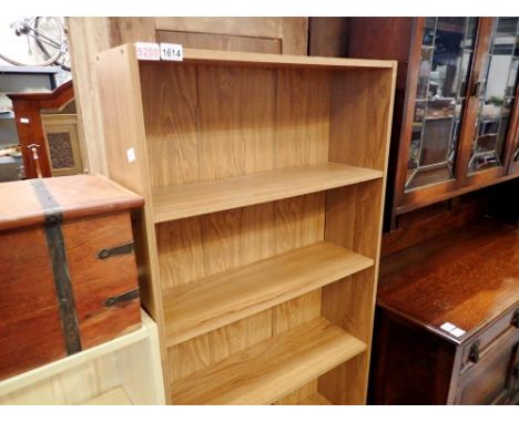 Modern veneered MDF book shelf, H: 161 cm. Not available for in-house P&amp;P 