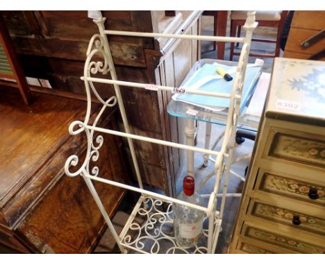 French style metal towel rail with bottom shelf. Not available for in-house P&amp;P 