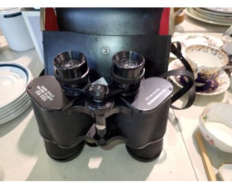 Pair of Hanimex binoculars, in case. Not available for in-house P&amp;P 