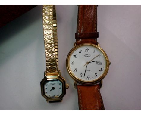 Gents and ladies Rotary wristwatch in a Rotary box. UK P&amp;P Group 2 (£20+VAT for the first lot and £4+VAT for subsequent l