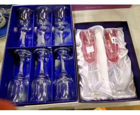 Bohemia crystal ruby champagnes and Renaissance wine glasses. Not available for in-house P&amp;P 