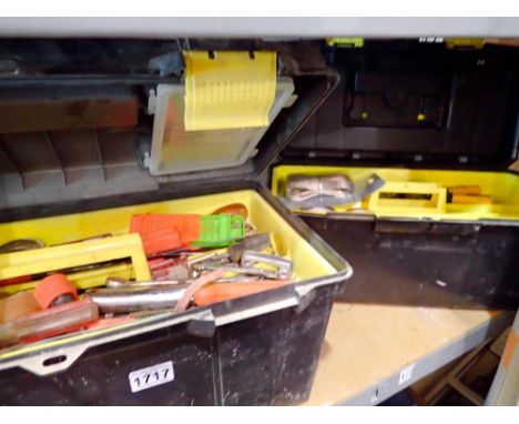 Two part bag tool boxes with contents. Not available for in-house P&amp;P 