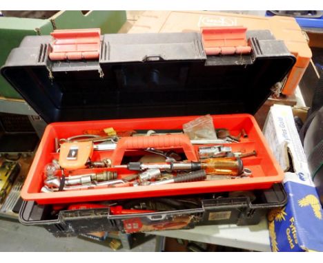 Zag plastic tool box with contents. Not available for in-house P&amp;P 