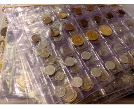Collection of coins in folder pages, Scandinavia and Netherlands. UK P&amp;P Group 2 (£20+VAT for the first lot and £4+VAT fo