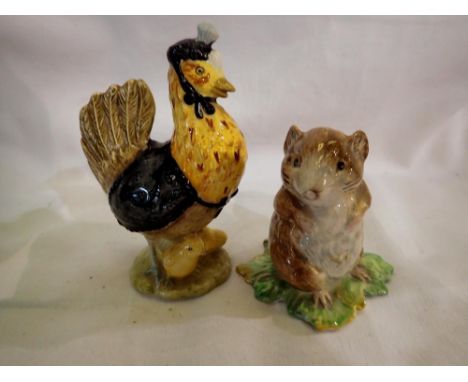 Two Beswick Beatrix Potter figurines, Sally Henny Penny and Timmy Willie. UK P&amp;P Group 2 (£20+VAT for the first lot and £