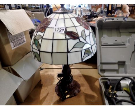 Tiffany style lamp, H: 46 cm. All electrical items in this lot have been PAT tested for safety and have passed. This does not