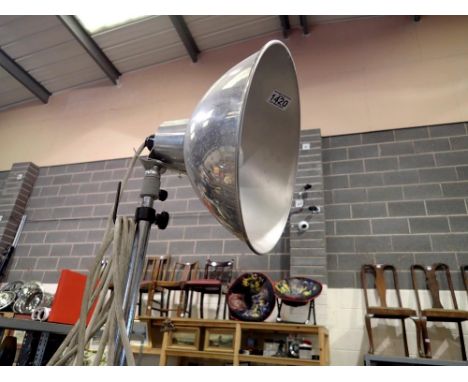 Floor standing lamp on folding tripod base. Not available for in-house P&amp;P 