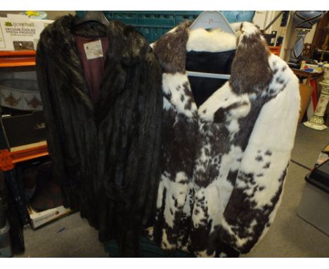 TWO VINTAGE FUR COATS 