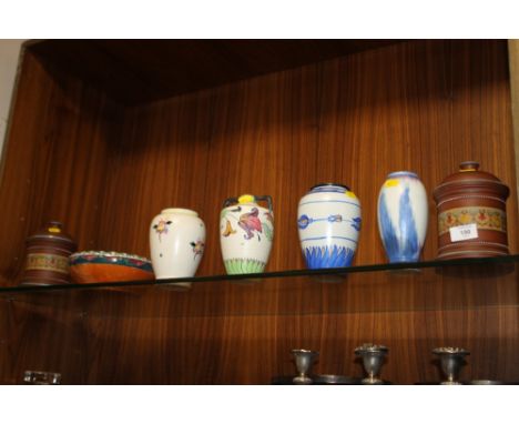 A COLLECTION OF CERAMIC VASES ETC. TO INCLUDE WARDLE, CARLTONWARE ETC. 