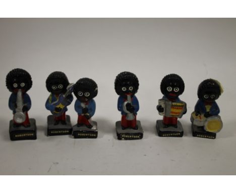 SIX CERAMIC GOLLY BAND FIGURES 