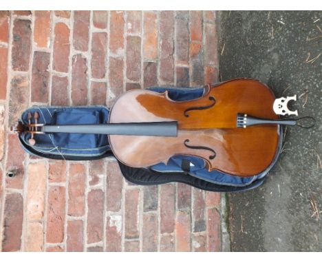 A VINTAGE 'THE STENTOR STUDENT I' CELLO IN CARRY CASE