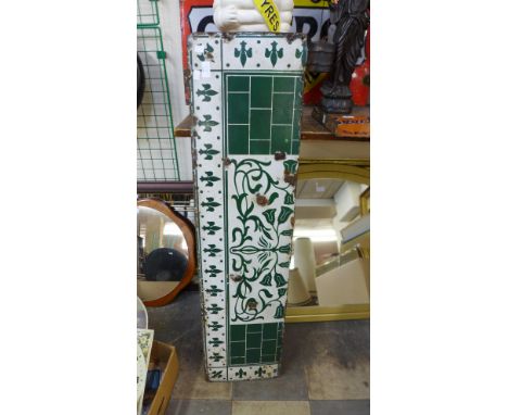 An Art Nouveau enameled steel panel