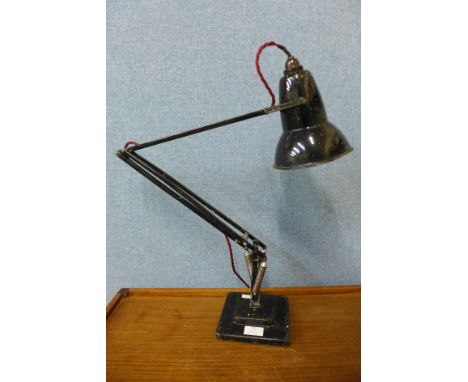 A Herbert Terry &amp; Sons Ltd. black metal anglepoise desk lamp 