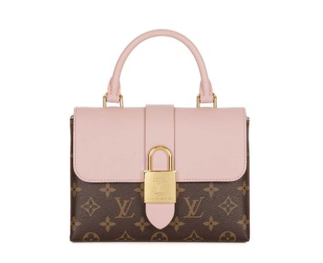 Louis Vuitton, a Locky BB handbag, crafted from the maker's monogram coated canvas with a smooth rose pink leather top flap a