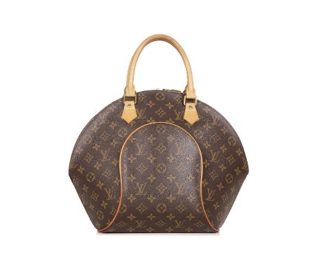 Louis Vuitton, an Ellipse MM handbag, designed with a structured curved shape, featuring the maker's monogram coated canvas e