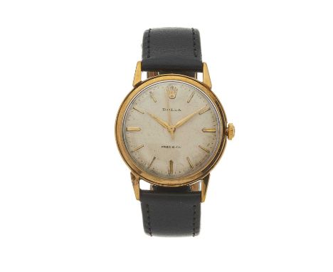 Rolex, a 9ct gold Precision wrist watch, case numbered 12894 and 162087, signed manual wind movement calibre 1210, hallmarks 