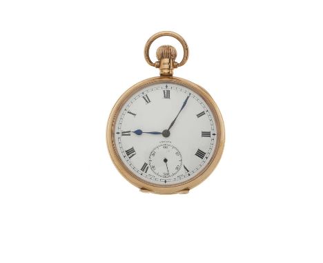 Zenith, an early 20th century 9ct gold half hunter pocket watch, case numbered 330196, signed manual wind movement, numbered 