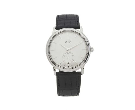 Omega, a stainless steel De Ville wrist watch, reference 125.0050, signed manual wind movement calibre 651, serial 54658687, 