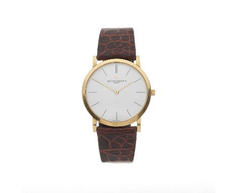 Vacheron Constantin, an 18ct gold Patrimony wrist watch, reference 33093/2, signed manual wind movement calibre 1003/2, seria