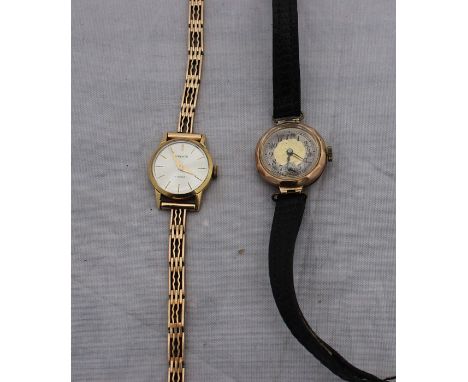 An 18ct. gold Phenix ladies' wrist watch, c.1962, manual movement, having signed silvered circular dial with gold raised bato