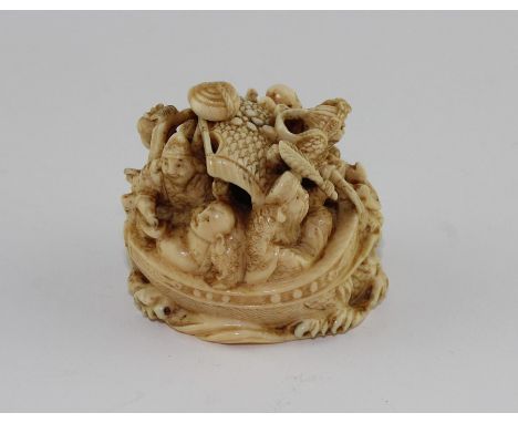 A Japanese 'Seven Lucky Gods (七福神) netsuke. 