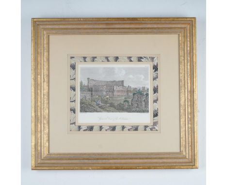 Framed hand-colored engraving titled General View of the Coliseum, after the original drawing by John Smith and engraved by J