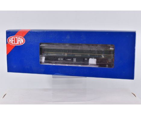 A BOXED HELJAN RAILWAY MODEL OO GAUGE CLASS 128 DPU, 'Parcels Service' W55992 in green with yellow gangways doors covers, ite