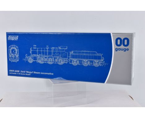 A BOXED DAPOL OO GAUGE GWR 6300 2-6-0 'MOGUL' STEAM LOCOMOTIVE, 'Mogul' 6324 in BR black with early Lion and Wheel Crest, ite