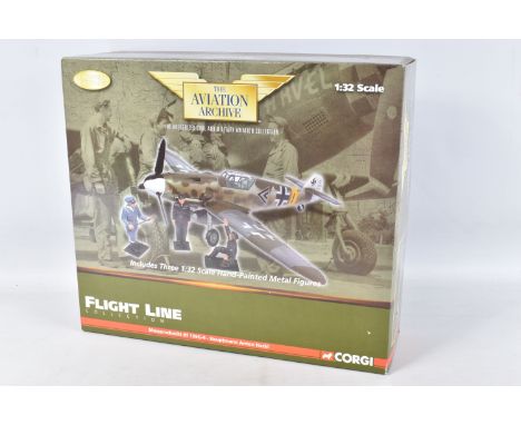 A BOXED LIMITED EDITION CORGI AVIATION ARCHIVE FLIGHT LINE COLLECTION MODEL MILITARY AIRCRAFT, 1:32 scale, includes 3 hand pa