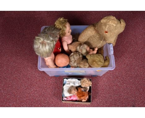 A CHAD VALLEY CHILTERN GOLDEN NYLON PLUSH TEDDY BEAR, orange and black plastic eyes, vertically stitched nose, jointed body, 