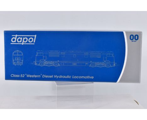 A BOXED DAPOL OO GAUGE CLASS 52 'WESTERN' DIESEL HYDRAULIC LOCOMOTIVE, D1068 BR Blue Weathered, 'Western Reliance', full yell