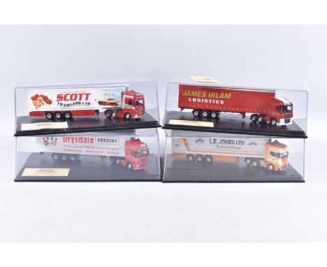 FOUR BOXED OXFORD DIECAST HAULAGE COMPANY LIMITED EDITION MODELS, 1/76 scale, all models complete and in very good condition,
