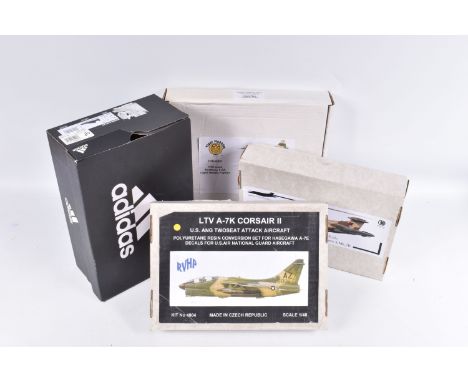 FOUR  UNBUILT BOXED MODEL AIRCRAFT KITS,  to include an unknown kit as not in original box and has no instructions but does i