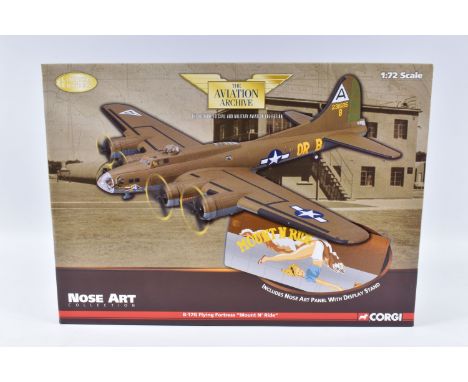 A BOXED LIMITED EDITION CORGI AVIATION ARCHIVE NOSE ART COLLECTION B-17G FLYING FORTRESS 'MOUNT N' RIDE' 1:72 SCALE MODEL DIE