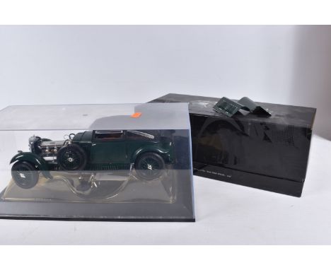 A BOXED MINICHAMPS PAULS MODERN ART 1930 BENTLEY SPEED SIX - THE BLUE TRAIN CAR, 1/18 scale Bentley 6.5 litre with Gurney Nut