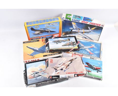 EIGHT UNBUILT BOXED MODEL AIRCRAFT KITS, to include a AZ Model 1:72 scale de Havilland Canada DHC-1 Chipmunk T.10. kit no. AZ