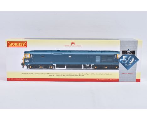 A BOXED HORNBY MODEL RAILWAY OO GAUGE ELECTRIC CLASS 50, BR Co-Co Diesel, Fifty Presentation pack Special Edition 1967-2017, 