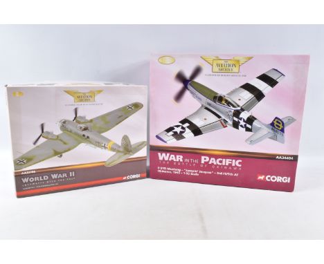 TWO BOXED CORGI LIMITED EDITION AVIATION ARCHIVE MODEL DIECAST AIRCRAFTS, the first World War II Luftwaffe Over The East Hein