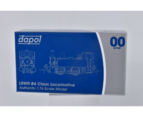 A BOXED DAPOL OO GAUGE LSWR B4 CLASS LOCOMOTIVE, L &amp; SWR B4 0-4-0T, Lined Green 91 Club Special, item no. 4S-018-006, app