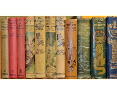 Seven Enid Blyton (including Five On Kirrin Island Again, 1947 first edition) together with a collection of G A Henty novels 