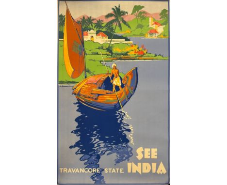 Three Vintage India Tourism Posters, designed by different artists to include D. Newsome, Printed in India for the Government
