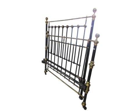 Victorian brass double bedstead 