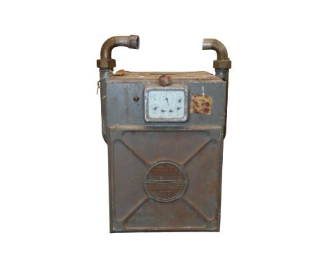 A vintage industrial gas meter, Thomas Braddock &amp; Co, Southampton &amp; District gas undertaking, 35 cm high, 25 x 22 cm