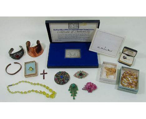Danbury Mint 'Post Office Official Commemorative Silver Stamp Edition' silver ingot, cased with certificate of authenticity, 