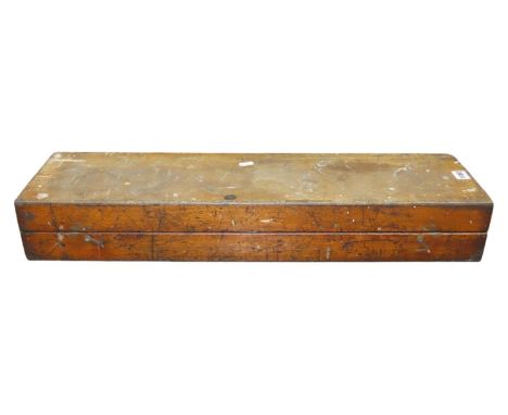 And old Engineers/draughtsmans gauge in fitted teak case with applied badge “John Hall” tools 