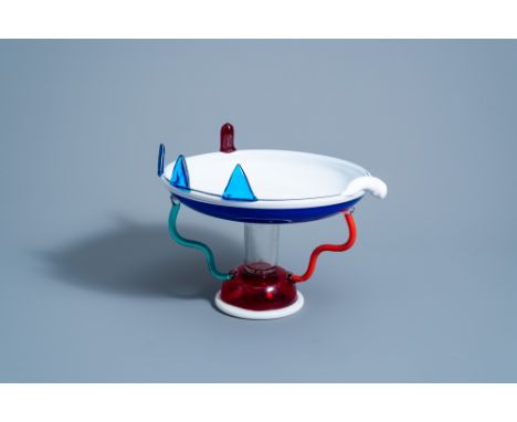 Full title: Ettore Sottsass (1917-2007): 'Sol' Murano glass fruit bowl for Memphis Milano by Toso Vetri d'Arte, [1982]Descrip