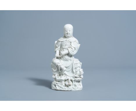 Full title: A Chinese blanc de Chine figure of Chen Wu, the Dark Emperor, Lord of the Night Sky, Kangxi/QianlongDescription: 